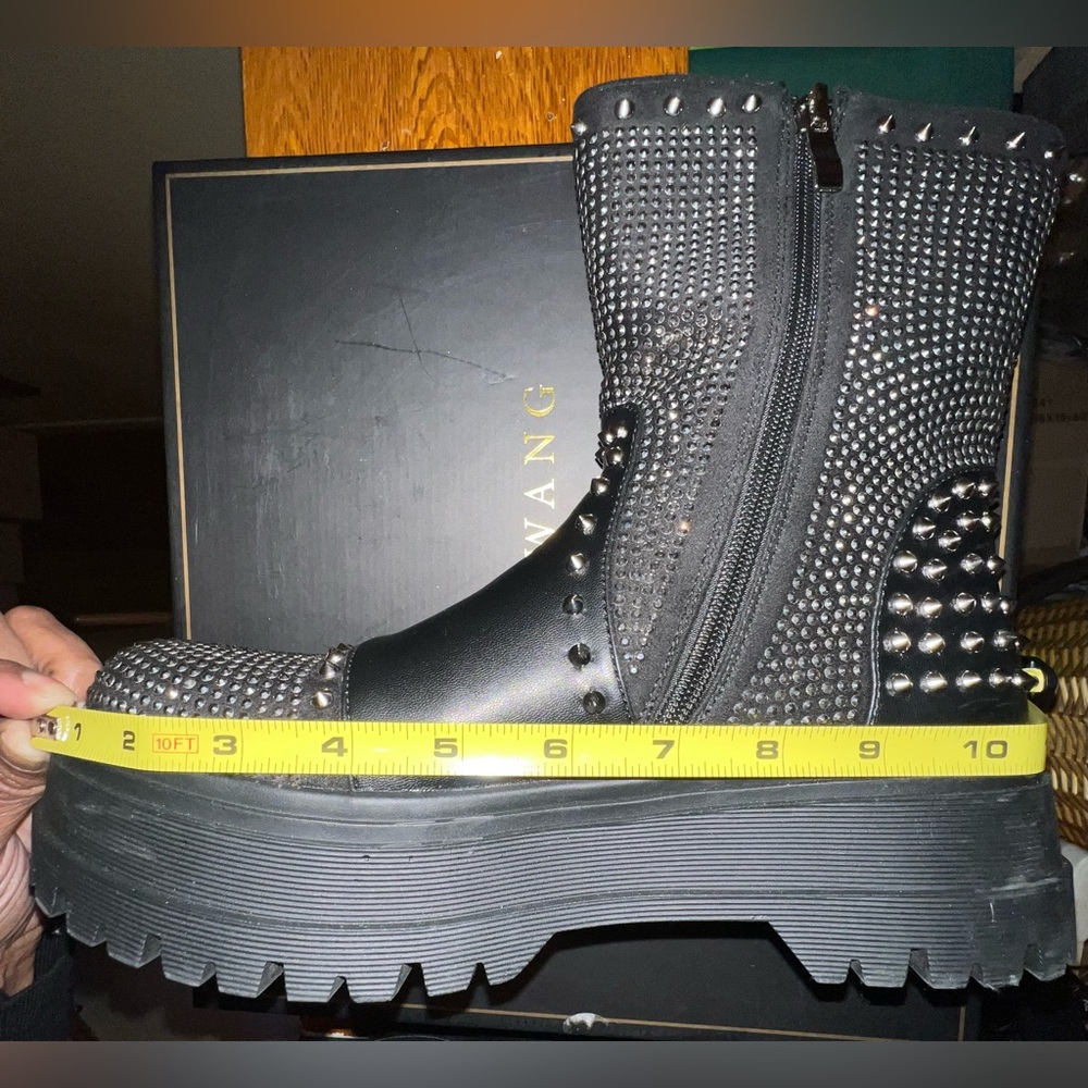 Azalea Wang Black Studded Ankle Booties - Picture 16 of 16